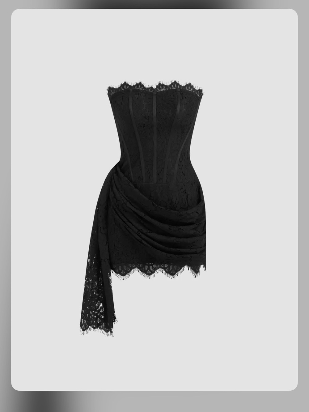 Cider LACE SCULPTURAL TUBE DRAPED BOBYCON MINI DRESS XS CR24-2 - Picture 3 of 5